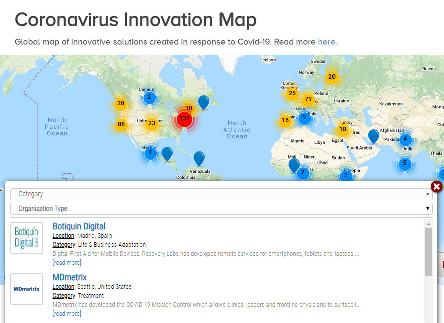 Coronavirus Innovation Map